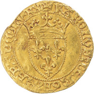 Monnaie, France, Charles VII, 1/2 écu D'or à La Couronne, 1445, Paris, TTB - 1422-1461 Charles VII The Victorious