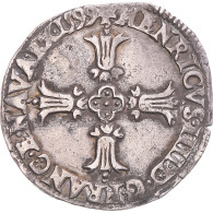 Monnaie, France, Henri IV, 1/4 Ecu, 1599, Bayonne, TTB+, Argent, Gadoury:597 - 1589-1610 Henry IV The Great