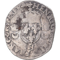 Monnaie, France, Henri II, Douzain Aux Croissants, 1549, La Rochelle, TB+ - 1547-1559 Enrique II