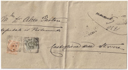 ITALY - 1898 - Sassone 61 & 63 On Registered Wrapper MANTOVA To CASTIGLIONE-delle-STIVIERE - Very Fine - Poststempel