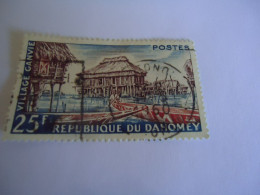 DAHOMEY USED STAMPS   BUILDING   WITH POSTMARK  1960 - Otros & Sin Clasificación