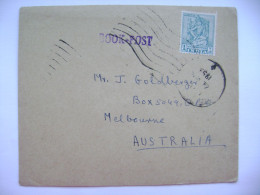 India Small Cover 1953 To Australia, 1a Bodhisattva - Briefe U. Dokumente