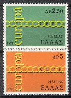 Greece 1971 Europa CEPT (**) Mi 1074-75 - €6; Y&T 1051-52 - €6,- - 1971