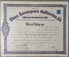 INDIA 1963 KHAS KARANPURA COLLIERIES LIMITED, COAL MINES.....SHARE CERTIFICATE - Mines