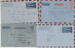 Australia 1951-64 Four Used Aerogrammes - Aérogrammes