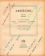 ANNUAIRE - 07 - Département Ardèche - Année 1947 - édition Didot-Bottin - 72 Pages - Telephone Directories