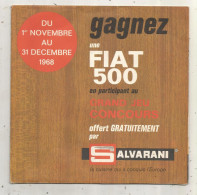 Disque 45 Tours, Publicité SALVARINI Monte Carlo, Meubles De Cuisine, Gagner Une Fiat 500, Carte Postale, Frais Fr 3.35e - Sin Clasificación