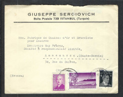 TURQUIE Ca.1950: LSC De Istambul Pour Annemasse (Hte Savoie, France) - Storia Postale