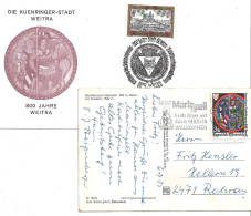 0568c: Motiv Weitra/ Mariazell, Kuenringer: Zwei Belege Lt. Scan - Enveloppes