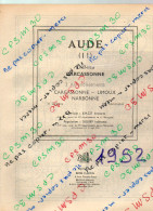 ANNUAIRE - 11 - Département Aude - Année 1952 édition Didot-Bottin - 100 Pages - Directorios Telefónicos