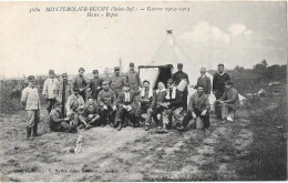 76  Monterolier  - Buchy  Guerre 1914 - 1915 - Halte Repas - Verso Cachet  Commission De Gare - Le Commissaire Militaire - Buchy