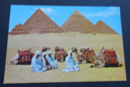 Giza - Prayer Near The Pyramids - Lehnert & Landrock, Cairo Art Publishers - # 77 - Pyramids