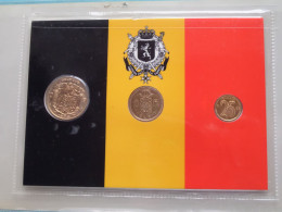 Set Of 3 Coins > BELGIË / BELGIQUE ( DETAIL > Voir / See SCANS ) Gold Plated ! - Other & Unclassified