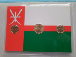 Set Of 3 Coins > OMAN ( DETAIL > Voir / See SCANS ) Gold Plated ! - Oman