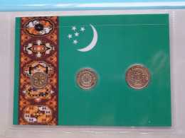 Set Of 3 Coins > TURKMENISTAN ( DETAIL > Voir / See SCANS ) Gold Plated ! - Turkmenistán