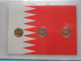 Set Of 3 Coins > BAHREIN ( DETAIL > Voir / See SCANS ) Gold Plated ! - Bahrein