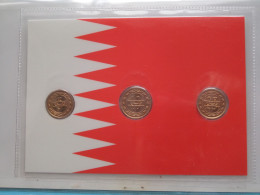 Set Of 3 Coins > BAHREIN ( DETAIL > Voir / See SCANS ) Gold Plated ! - Bahrain