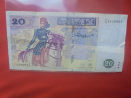 TUNISIE 20 DINARS 1992 Circuler - Tusesië