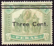PERAK 1900 Surcharged 3c On $1 Sc#67 MNG? Hinge Remnant And Stained Centre @TE136 - Perak