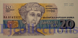 BULGARIA 20 LEVA 1991 PICK 100a REPLACEMENT UNC RARE - Bulgarie