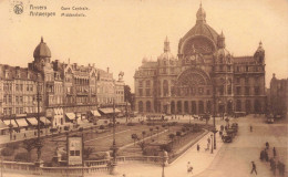 BELGIQUE - Anvers - Antwerpen - Gare Centrale - Place - Animé - Carte Postale Ancienne - Antwerpen