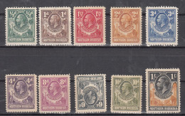 Noord Rhodesie 1925 Mi Nr 1 - 10, Koning Georg V. In Ovaal, - Rodesia Del Norte (...-1963)