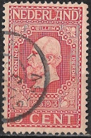 2 Diagonale Rode Lijnen Over Het Voorhoofd In 1913 Jubileumzegels 5 Cent Rood NVPH 92 - Plaatfouten En Curiosa