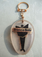 Porte-Clé Publicitaire Ancien/ Presse /FRANCE SOIR  /Plastique / Vers 1960-1970   POC583 - Key-rings