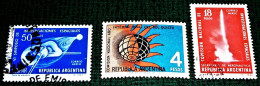 Argentina,1965,Year Of  International Communications , Michel #862, 863,864. - Gebraucht