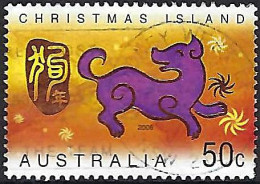 CHRISTMAS ISLAND 2006 QEII 50c Chinese New Year - Year Of The Dog SG593 FU - Christmas Island