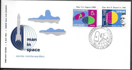 Suriname Space FDC Cover 1961. Gagarin "Vostok 1" Alan Shepard "Freedom 7" - South America