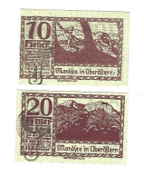 *notgeld   Austria Mondsee 10+20 Heller    626S/j  Cat Val 8 ,00 Euro - Autriche