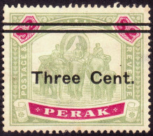 PERAK 1900 Surcharged 3c On $2 Sc#68 - MNG @TE26 - Perak