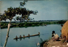 L'AFRIQUE EN COULEURS PIROGUE SUR LA RIVIERE - Autres & Non Classés