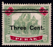 PERAK 1900 Surcharged 3c On $2 Sc#68 - MNG @TE241 - Perak