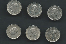 Lot 6 Pieces De 5 Cents , 1938, 1969, 1963, 1970, 1974 X 2 , )   Pic 10001 - Autres & Non Classés