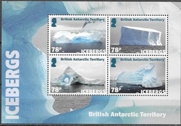 BAT, BRITISH ANTARCTIC TERRITORY,  2019, MNH, ANTARCTICA, ICEBERGS,SHEETLET - Autres & Non Classés