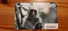 Prepaid Phonecard Liechtenstein - Monkey - Liechtenstein