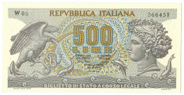 500 LIRE BIGLIETTO DI STATO ARETUSA SERIE SOSTITUTIVA W05 23/04/1975 QFDS - Otros & Sin Clasificación