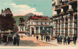 FRANCE - Clermont Ferrand - Le Théâtre, La Rue Et Le Puy De Dôme - Animé - Colorisé - Carte Postale Ancienne - Clermont Ferrand