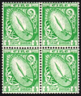 1923 ½d With Inverted Watermark Block Of 4, Fresh U/m Mint, Quite Exceptional Centring For These, A Rare Multiple. - Ungebraucht