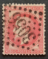 France 1867 N°32d Rose Vif Ob GC3056 Infime Pelurage  Cote 50€ - 1863-1870 Napoléon III Lauré