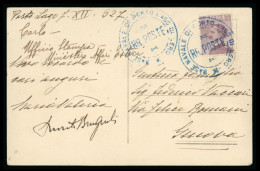 RARE "PORTO LAGO LERO/RR POSTE BASE NAVALE"1927Italia Michetti Ppc (cover Grèce Greece Aegean Islands Egeo Leros Italy - Egée (Lero)