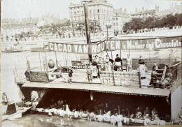 Lyon * Photo Ancienne Albuminée Photographe F. Thevenet * Bateau Lavoir Laveuses Lavandières Blanchisseuses * 17x12cm - Other & Unclassified