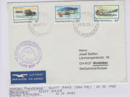 Ross Dependency Cover  NZ  Antarctic Research  Expedition Ca Scott Base 30 OCT 1985 (WB165B) - Covers & Documents