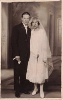 CARTE PHOTO - Noces - Couple Lors De Son Mariage - Carte Postale Ancienne - Nozze