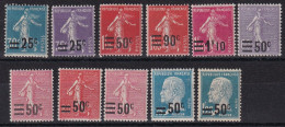 France N°217/228 - Neuf ** Sans Charnière - TB - Unused Stamps