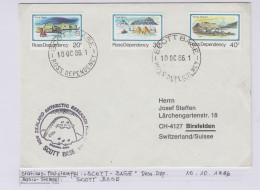 Ross Dependency Cover  NZ  Antarctic Research  Expedition Ca Scott Base 10 OCT 1986 (WB166) - Brieven En Documenten