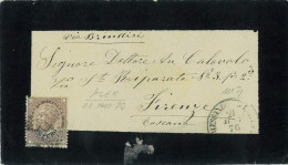 P0607 - EGYPT Italy - Postal History - Italian ESTERO Cover From ALEXANDRIA 1870 - Otros & Sin Clasificación