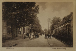 Hilversum // Hooge Laarderweg (Veel Volk) 1929 Topkaart - Hilversum